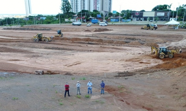 Tribunal usa drone para fiscalizar construção do novo quartel do Corpo de Bombeiros