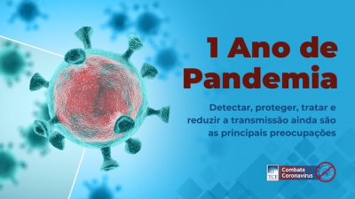 Pandemia completa um ano e momento exige cuidados para evitar a propagação doença