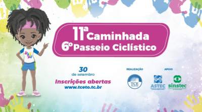 Já estão abertas as inscrições para a XI Caminhada e VI Passeio Ciclístico do TCE/TO