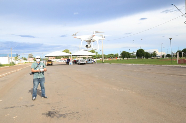 TCE/TO usa drone para acompanhar movimentação em dia de vacinação na Capital