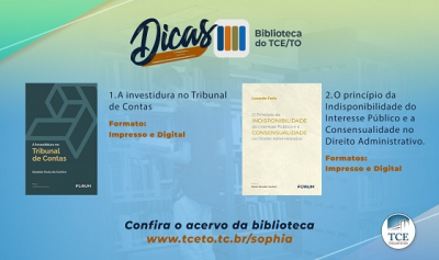 Novidades no acervo da Biblioteca do TCE/TO