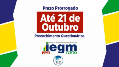 Reta final para a entrega dos questionários obrigatórios do IEGM 2022