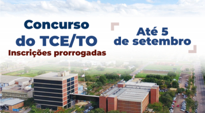 Inscrições para o concurso público do TCE/TO terminam hoje