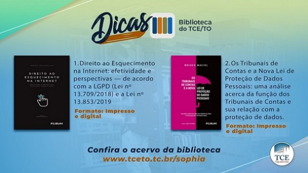 Confira o acervo da Biblioteca do TCE, em sua plataforma digital